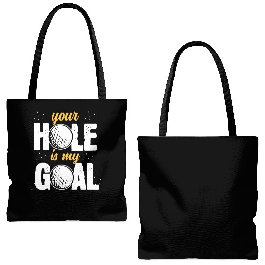 Your Hole Is My Goal Golfing Golfer Golf Ball Tote Bags (AOP)