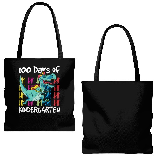 100 Days Of Kindergarten Sweet Cute Sayings Team Tote Bags (AOP)