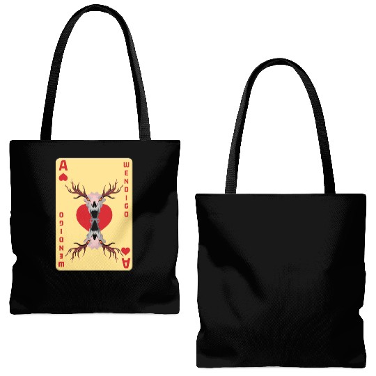 Folk Creature Card Wendigo Halloween Cryptid Tote Bags (AOP)