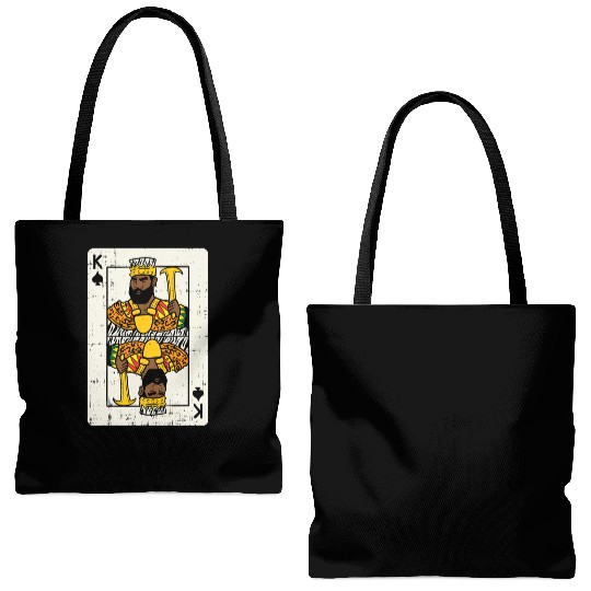 Mens African King Card Black Pride BLM Couple Matc Tote Bags (AOP)