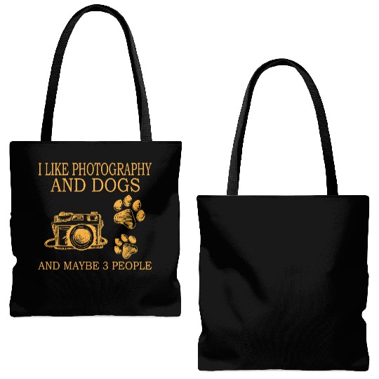 I Like Photography And Dogs And Maybe 3 People Cla Tote Bags (AOP)