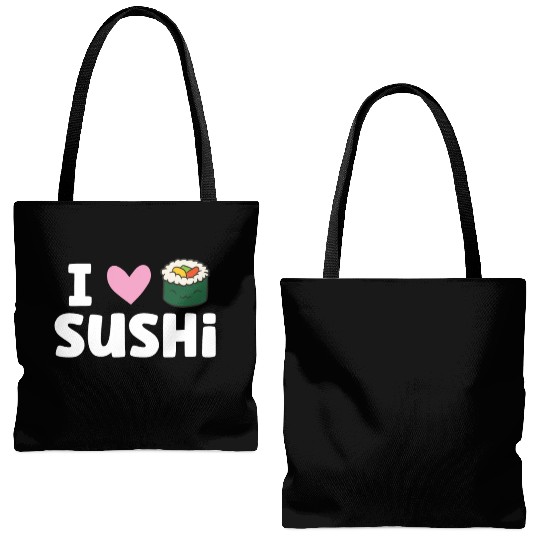 I Love Sushi Japanese Food Love Sushi Tote Bags (AOP)
