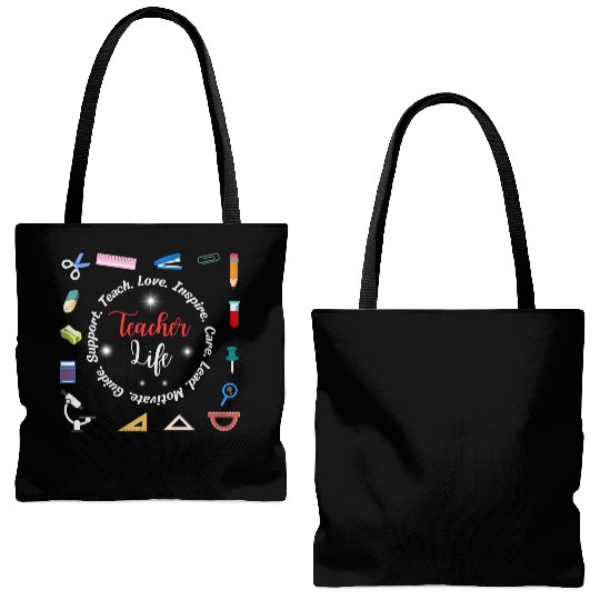 Teacher life Tote Bags (AOP)