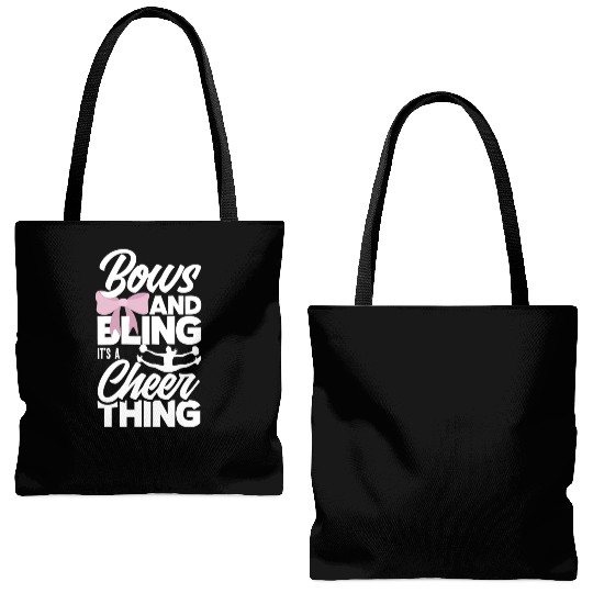 Bows And Bling It's A Cheer Thing Cheerleading Tote Bags (AOP)