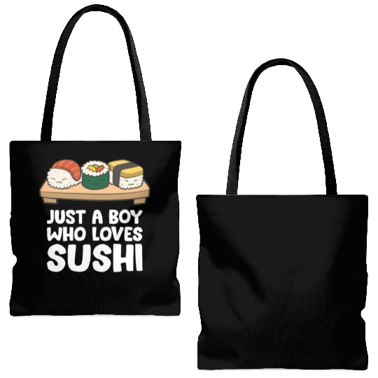 Just a Boy Who Loves Sushi Tote Bags (AOP)