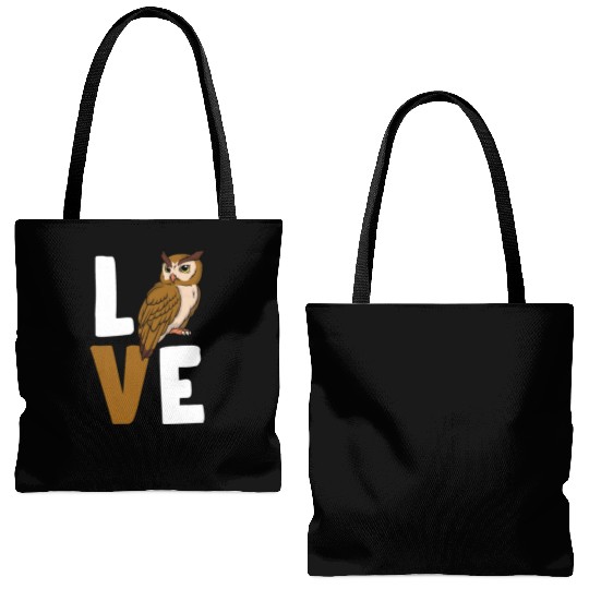 I Love Owls Animal Lover Owl Lover Tote Bags (AOP) T S