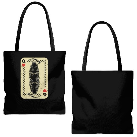 Santa Muerte Calavera Mexico Skeleton Poker Card D Tote Bags (AOP)