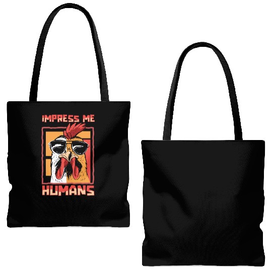 Rooster Cock Sunglasses Tote Bags (AOP)