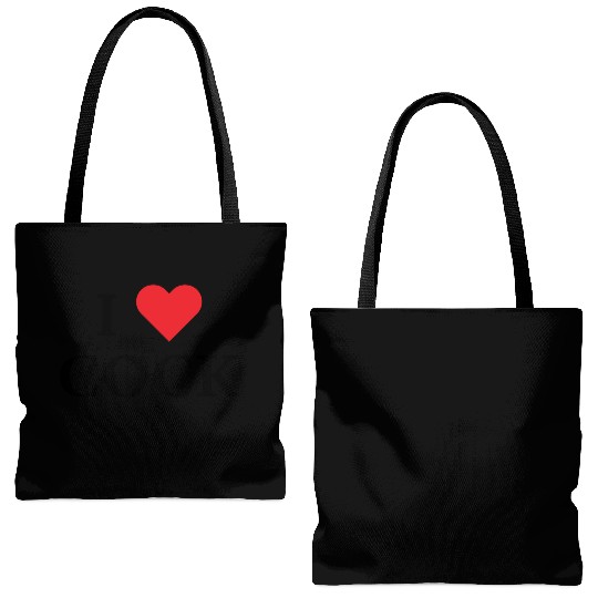 I Love Cock Tote Bags (AOP)