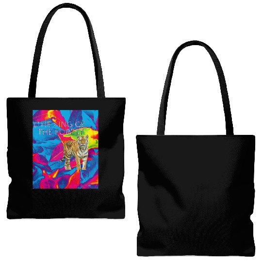 TIGER THE KING OF THE FLOREST Tote Bags (AOP)