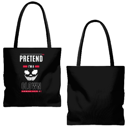 Pretend I'm A Clown - Lazy Halloween Costume Tote Bags (AOP)