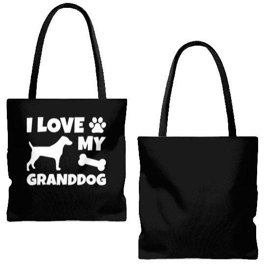 I Love My Granddog Jack Russell Terrier Tote Bags (AOP)