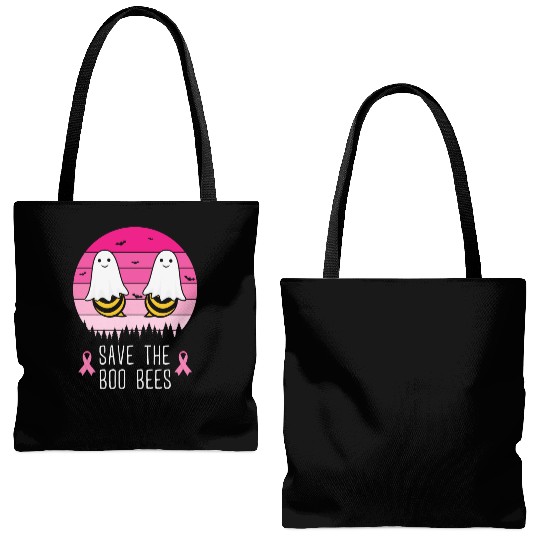Save the Boo Bees Breast Cancer Awareness Tote Bags (AOP)