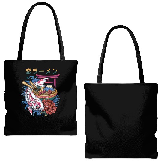 Ramen Koi Fish Japan Tokyo Kawaii Tote Bags (AOP)