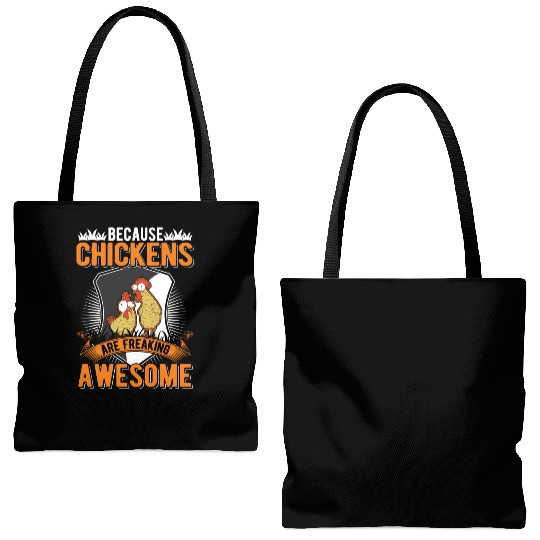 Chickens Farmer Chicken Coop Tote Bags (AOP)