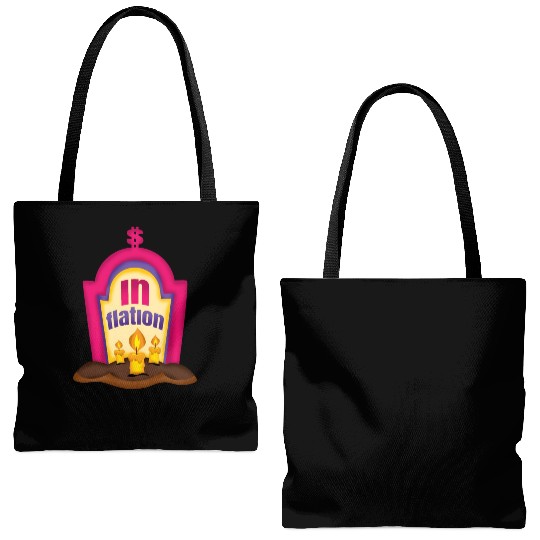 Halloween inflation grave Tote Bags (AOP)