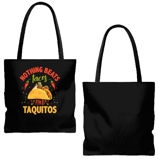 Tacos And Taquitos Cinco De Mayo Festival Mexican Tote Bags (AOP)