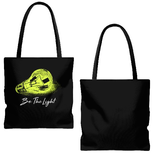 Be The Light Lamp Tote Bags (AOP)