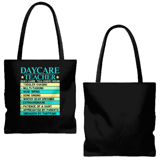 Daycare Teacher Childcare Educator Director Tote Bags (AOP)