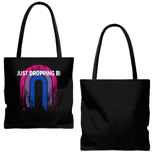 Just Dropping Bi Bisexual LGBTQ Bi Pride LGBT Tote Bags (AOP)
