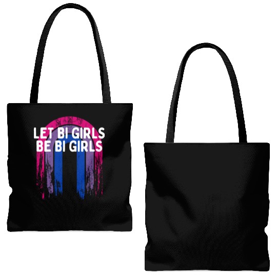 Let Bi Girls Be Bi Girls Bisexual Girlfriend Bi Tote Bags (AOP)