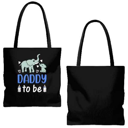 New Daddy Paternity New Dad - Elephant Daddy To Be Tote Bags (AOP)