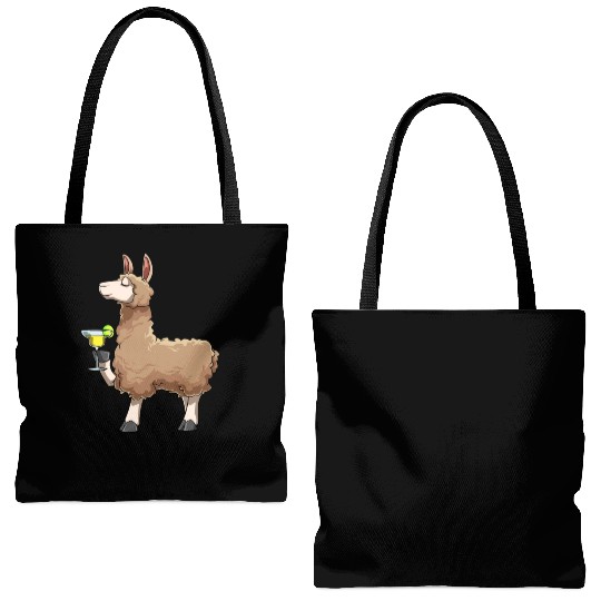 Funny Alpaca Drinks Cocktail for a Alpaca lover Tote Bags (AOP)