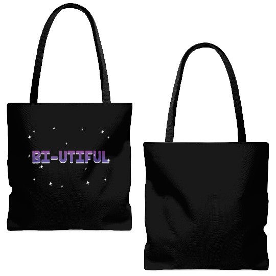 Bi-Utiful Bisexual Positivity Bi Pride Positive Tote Bags (AOP)