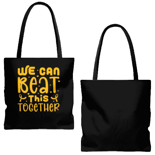 We Can Beat This Together, Childhood Cancer Tote Bags (AOP)