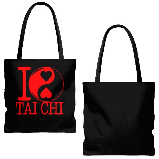 I Love Tai Chi ©WhiteTigerLLC.Com Tote Bags (AOP)