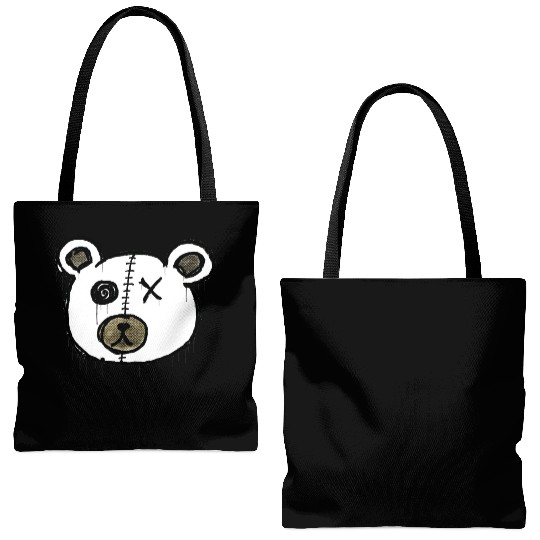 Horror Teddy Tote Bags (AOP)