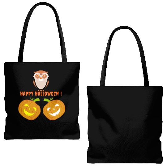 Happy Owloween Cute Halloween Owl Classic Tote Bags (AOP)