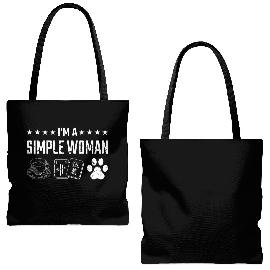 Mahjong Game Coffee Dogs Mah Jong Tote Bags (AOP)