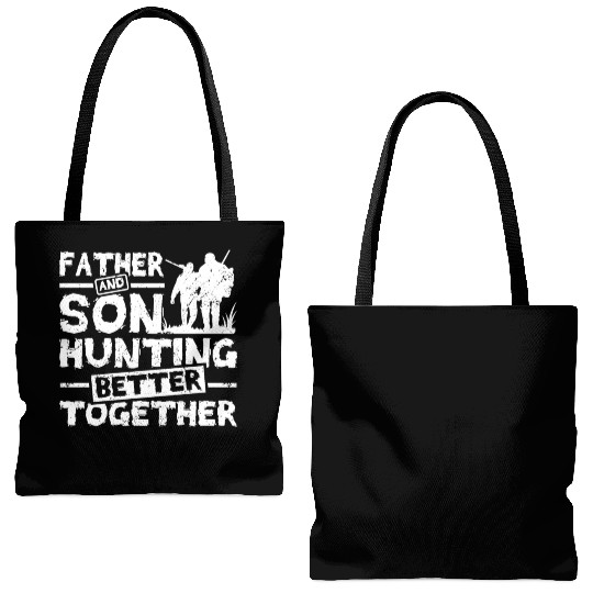 Father And son Hunting Better Together Tote Bags (AOP)