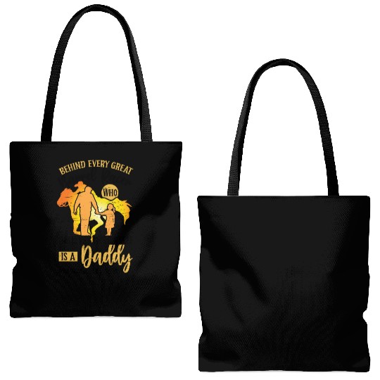 Barrel Racing Dad Rodeo Equestrian Horse Barrel Tote Bags (AOP)