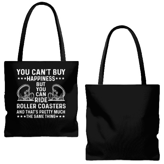 Great Roller Coaster Fan Saying Tote Bags (AOP)