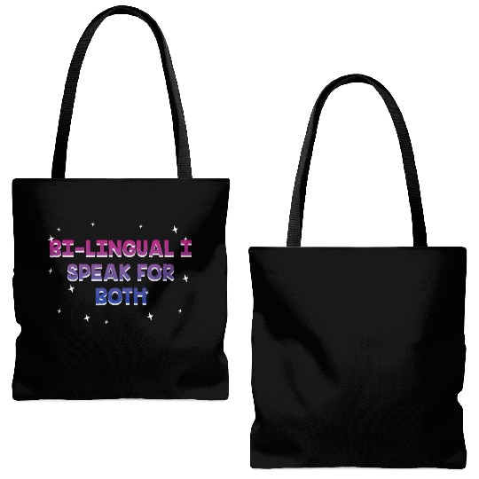 Bilingual I Speak for Both Bisexual Pride Month Tote Bags (AOP)
