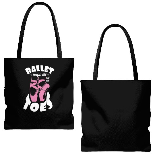 Ballet Keeps Me On My Toes Ballet Instructor Tote Bags (AOP)