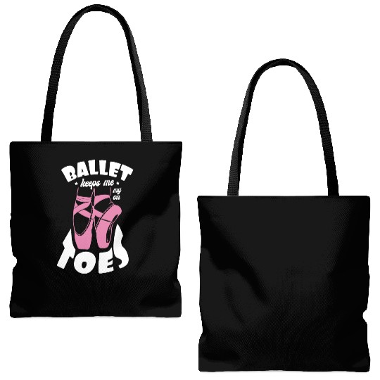 Ballet Keeps Me On My Toes Ballet Instructor Tote Bags (AOP)