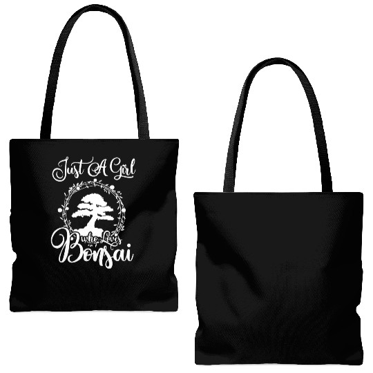 Just A Girl Who Loves Bonsai Tree Gift For Women Tote Bags (AOP)
