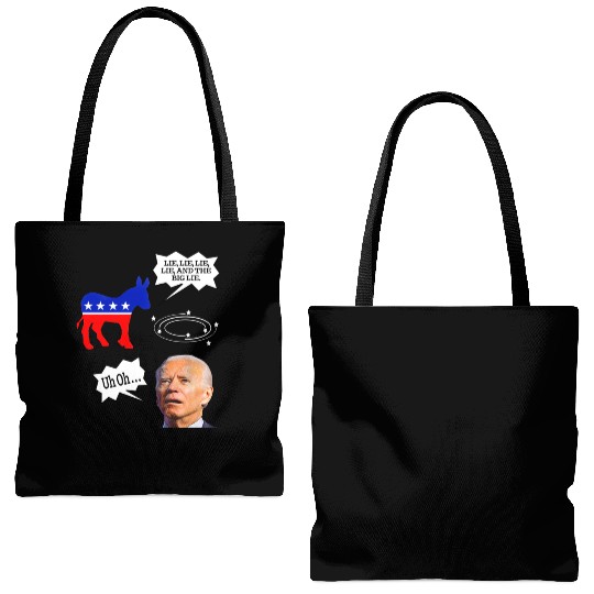 Biden Donkey pox lie lie lie lie and the big lie Tote Bags (AOP)