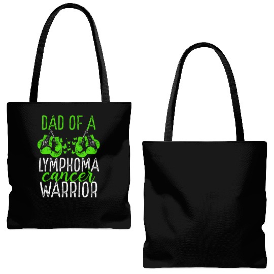 Dad Lymphoma Cancer Awareness Fathers Day Papa Tote Bags (AOP)