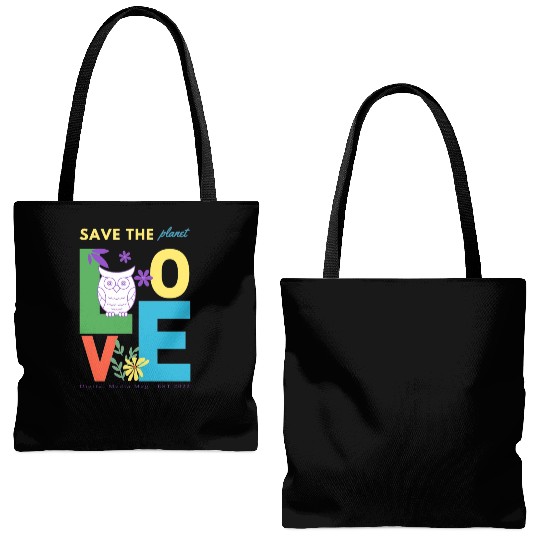Save the planet eco friendly design Tote Bags (AOP)