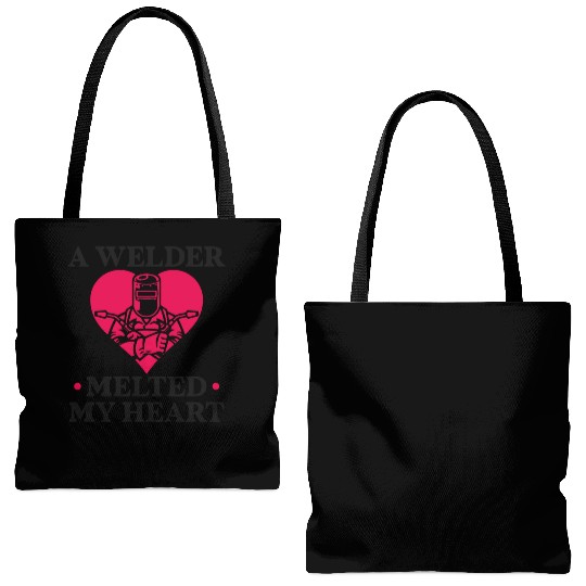 Welder Welding Girlfriend Tote Bags (AOP)