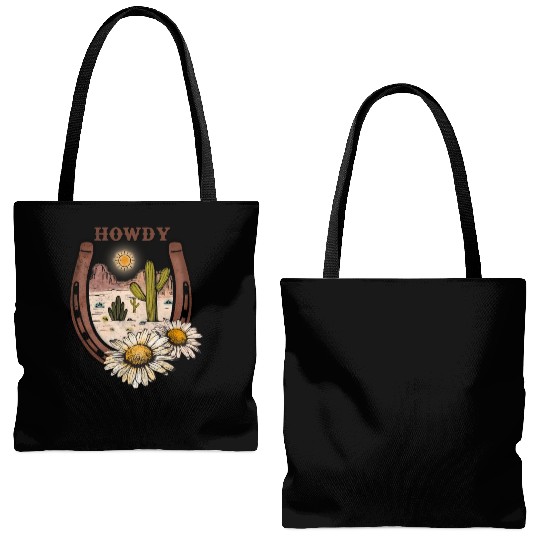 HOWDY -Desert Horseshoe Tote Bags (AOP)
