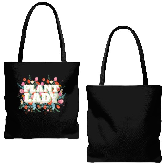 Plant Lady Flowers in Background Tote Bags (AOP)