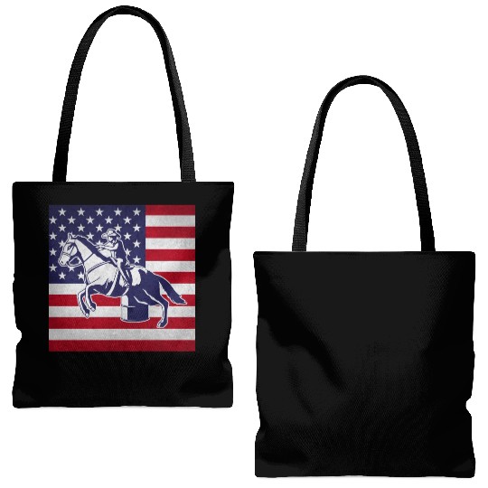 Horse Barrel Racing Tote Bags (AOP)
