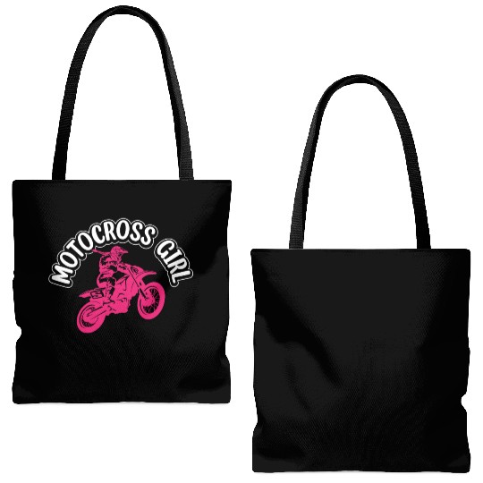 Dirtbike Girl Supercross Girl Off-road Enduro Moto Tote Bags (AOP)
