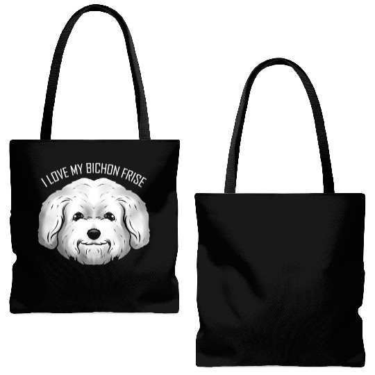 Dog Lover - I Love My Bichon Frise Tote Bags (AOP)