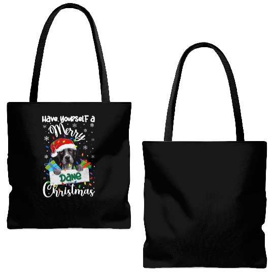 Great Dane Christmas Party Great Dane Xmas Gifts Tote Bags (AOP)